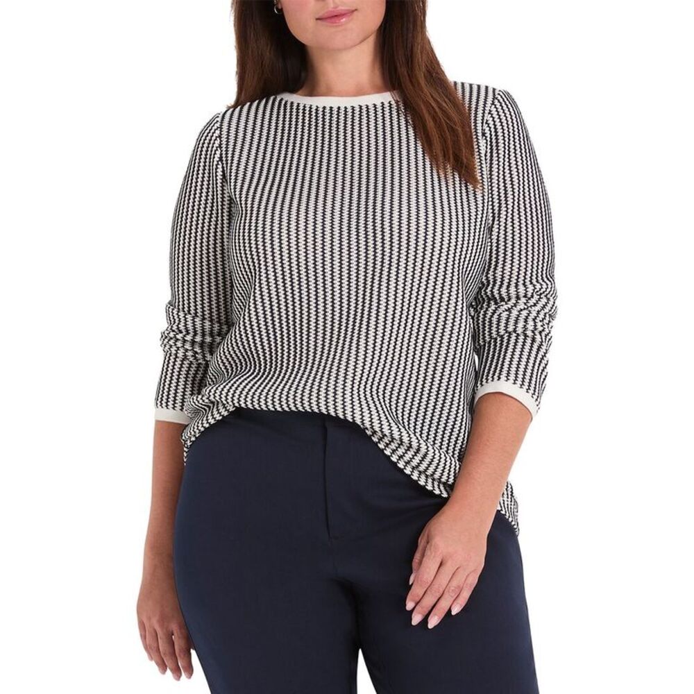 Nic+Zoe Womens Zig Zag Knit Top